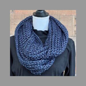 Blue Acrylic Infinity Scarf